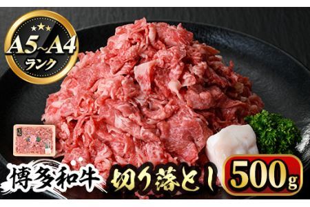 博多和牛A5〜A4 切り落とし500g[化粧箱入]牛肉 黒毛和牛 国産 霜降り[離島配送不可][ksg0352][マル五]