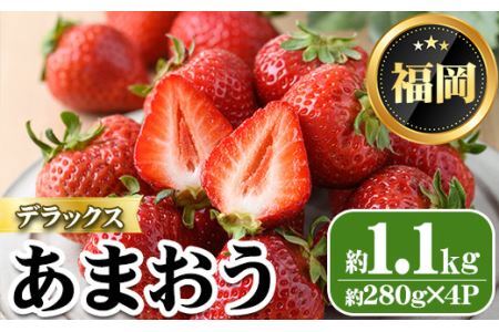 [先行予約受付中・数量限定]2025年2月からお届け!あまおうデラックス(計約1.1kg) 苺 いちご イチゴ フルーツ 果物 くだもの 手作り スイーツ [離島配送不可][ksg1247][THE FARM_strawberry]