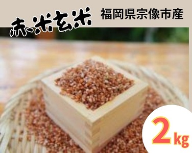 循環型有機肥料で育った赤米玄米(もち米)2kg[アグリCATS]