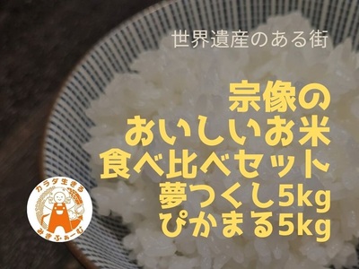 むなかた産 米 夢つくし ぴかまる 食べ比べ 各5kg 計10kg [みきふぁーむ]