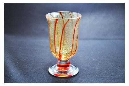 金彩冷酒杯 赤 HA-03-1[粋工房]