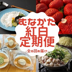 [年6回/偶数月お届け]むなかたの魅力をたっぷりお届け!むなかた紅白定期便