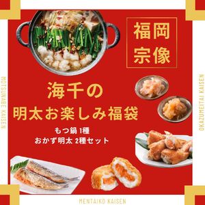[期間限定][12月限定]2026年福招き!海千の明太お楽しみ福袋(もつ鍋1種・おかず明太2種)[海千]