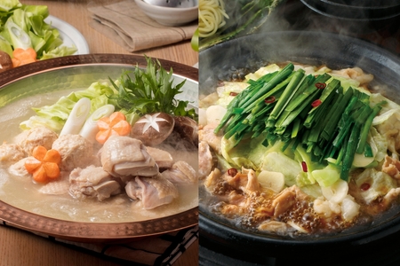 博多華味鳥 水たき・もつ鍋セット[トリゼンフーズ株式会社]