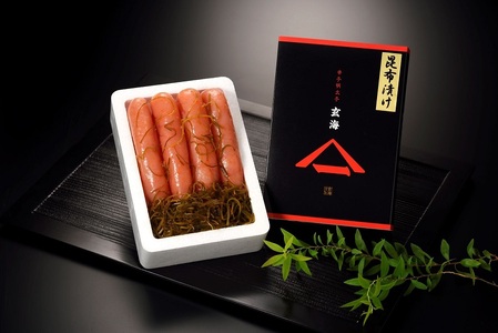 無着色辛子明太子 昆布漬け1本物250g[玄海]