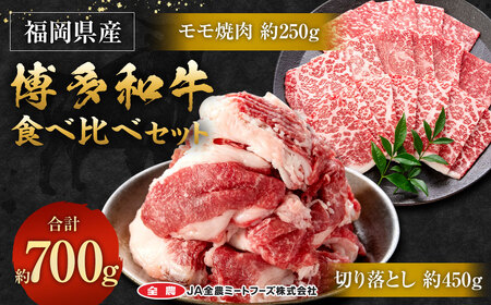 博多和牛の食べ比べセット 700g (切り落とし約450g+モモ焼肉約250g)