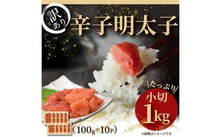 大満足! 訳あり 辛子明太子 小切 1kg 100g×10パック