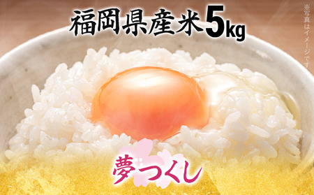 福岡県産米 夢つくし 5kg 米 令和7年産 精米 国産 米 白米 精米 こめ コメ ブランド米 ごはん おにぎり おやつ 単一米 福岡県 福岡 九州 グルメ お取り寄せ