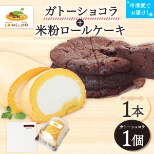 ガトーショコラ+(米粉)ロールケーキ 江口製菓(株)