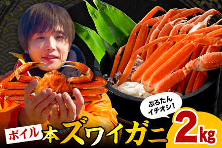 本ズワイガニ 6肩〜9肩(約2kg)[er018-045-a]すわいがに ズワイ ずわい蟹 ず ズワイガニ ズワイ 蟹 かに カニ ボイル ボイル済み 茹で 脚 足 脚 足 魚介 魚介類 海鮮 海の幸 海産物 水産加工品 加工品 加工食品 冷凍 北海道産 国産 北海道 えりも町