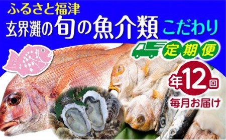 [年12回毎月]福津の旬の魚介類こだわり定期便[随時開始][F6470]