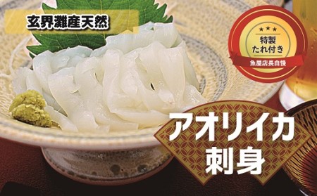 これは食べなイカん!! お刺身アオリイカ600g(50g×12P)★魚屋店長自慢の特製たれ付き[F0065]