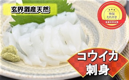 これは食べなイカん!! お刺身コウイカ600g(50g×12P)★魚屋店長自慢の特製たれ付き[F0082]