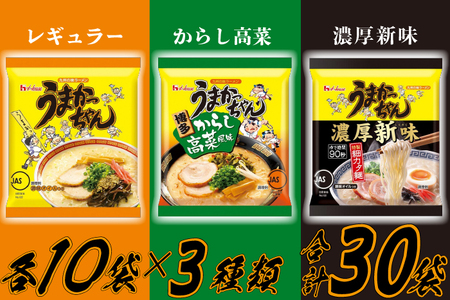 M244P1-5 うまかっちゃんセット 10食×3種類