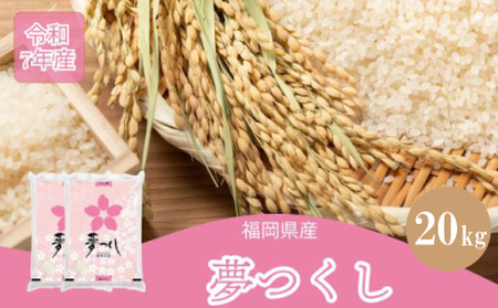 数量限定 令和7年産 夢つくし 精米 20kg〔5kg×4袋〕 [M934-1] ごはん コメ ご飯 精米 白米 ブランド米