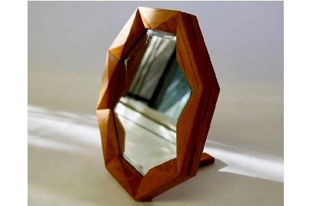M180[工房SHIMS]欅材の八角形鏡
