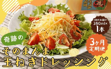 [3回定期便] 奇跡のそのまんま 玉ねぎドレッシング 380ml 計3本 ドレッシング 調味料 無添加 ノンオイル