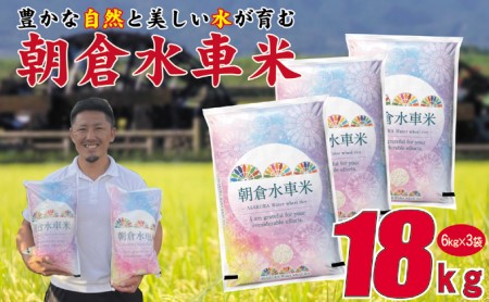 朝倉水車米 17kg(6kg×2袋+5kg×1袋) 米 お米 白米 ご飯 福岡県産 国産