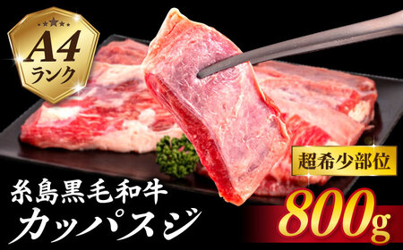 [A4ランク糸島和牛] 希少部位 カッパスジ 800g 糸島市 / いとしまミートデリ工房 [ACA375] 牛肉 バーベキュー BBQ