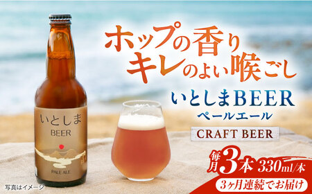 [全3回定期便] いとしまBEER (ペールエール) 330ml×3本 糸島市 / 蔵屋 クラフトビール
