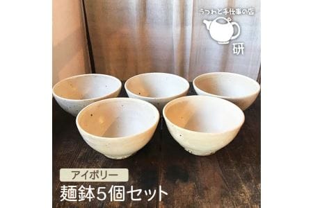 [アイボリーシリーズ]麺鉢5個セット[うつわと手仕事の店 研][糸島市][ARD022] 器 陶器 食器 クラフト 手作り 丼 皿 鉢 おしゃれ 白 ラーメン どんぶり 2個 どんぶり2 食器器 陶器 クラフト 手作り 丼 うつわ 皿 おしゃれ 白 ラーメン うどん そば 食器セット シンプル