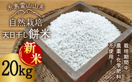 [新米受付中]＼令和6年産/糸島産 餅米 20kg 自然栽培 天日干し [2024年11月下旬以降順次発送] 糸島市 / 大石ファーム [ATE007] お米 20kg 20キロ 送料無料 ギフト 米 白米 もち米 もち米 餅米 お餅 餅 モチ 正月 年末 新年 お正月 鏡餅 かがみもち 白米 玄米