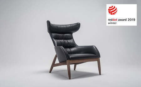 [Ritzwell]BEATRIX HIGH-BACK EASY CHAIR(M)-LEATHER- 椅子 レザー 家具