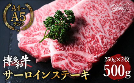 博多和牛 牛肉 サーロイン ステーキ 500g(250g×2)[肉のくまもと屋]那珂川市 サーロインステーキ 和牛 牛肉 黒毛和牛 ブランド牛 国産 BBQ バーベキュー 九州産 赤身 お肉 肉 福岡産 [GBI002]27000 27000円