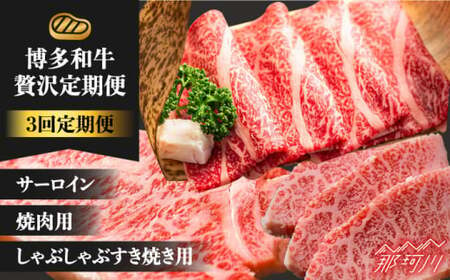 [全3回定期便]博多和牛 贅沢定期便 [株式会社MEAT PLUS]那珂川市 定期便[GBW103]43000 43000円