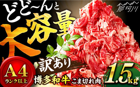 [訳あり]博多和牛切り落とし 1.5kg(500g×3p)[株式会社MEAT PLUS]那珂川市 牛肉 肉 黒毛和牛 ブランド牛 国産 BBQ バーベキュー [GBW110]16000 16000円