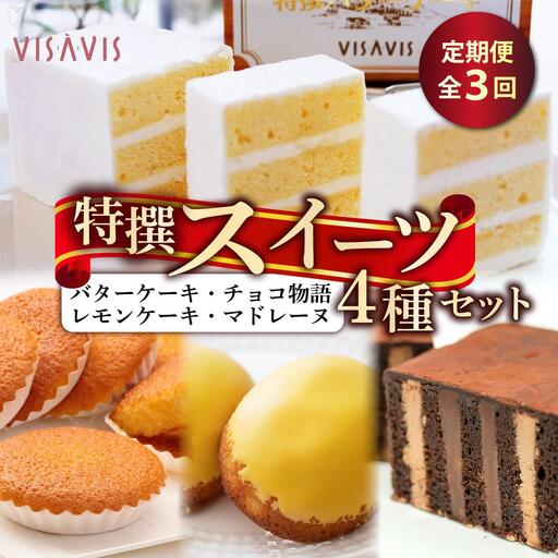 [定期便・全3回]焼き菓子 4種セット 計9点[VISAVIS]