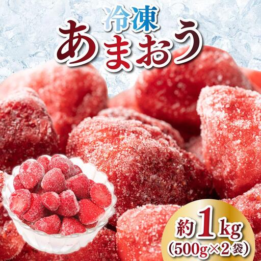 福岡県産 博多冷凍あまおう 約500g×2袋 合計約1kg