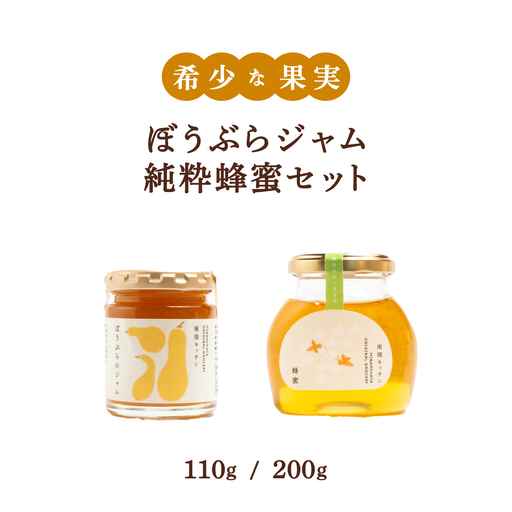 【栄養価たっぷりで美味しい！】ぼうぶらジャム 純粋蜂蜜 セット
