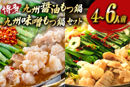 もつ鍋 2種 セット 味噌 醤油 計4〜6人前 [ベネフィス 福岡県 宇美町 um40azp190026]