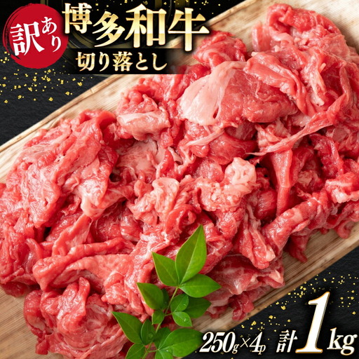 牛肉 切り落とし 訳あり A4以上 博多和牛 計1kg [um40beg040036] 牛肉