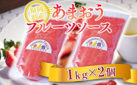フルーツソース いちご 福岡産 あまおう フルーツソース 1kg 2p セット [南国フルーツ 福岡県 宇美町 um40azo970013]