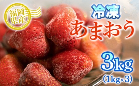 MZ028冷凍あまおう 3kg（1kg×3）いちご 果物 フルーツ 