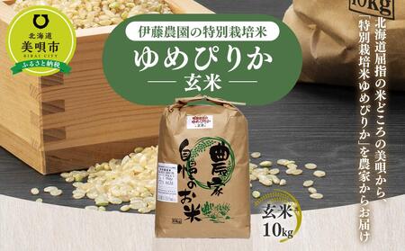 【令和３年産】伊藤農園の特別栽培米ゆめぴりか　玄米（１０ｋｇ）