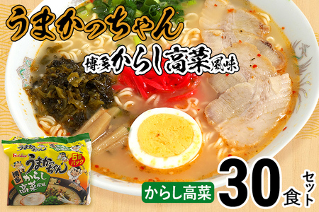 うまかっちゃん[博多からし高菜風味](5袋×6) 30食セット 豚骨ラーメン 博多ラーメン 博多らーめん とんこつラーメン ラーメン 豚骨 福岡県 福岡 九州 グルメ お取り寄せ