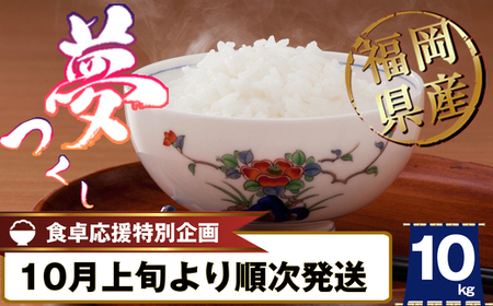 福岡県産 米「 夢つくし 」 10kg SF111-2 ～ 数量限定 新米 精米 ごはん お米 令和6年 2024 ブランド 人気 単一原料米 銘柄米 九州 九州産 農家 米10kg すぐ 令和6年産 5キロ 10キロ 小分け コシヒカリ ～