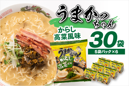 福岡・博多の味『うまかっちゃん』30袋(5袋パック×6セット)/からし高菜風味