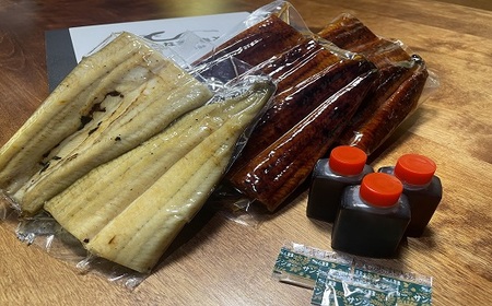 B355.特盛！鰻の蒲焼き2尾と白焼き1尾セット（計600g前後）