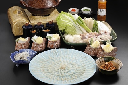 日本料理てら岡・虎ふぐ「絆」コース・白子付き(7人前)