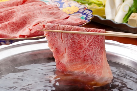 日本料理てら岡[博多和牛A4等級]すきしゃぶセット(3〜4人前)