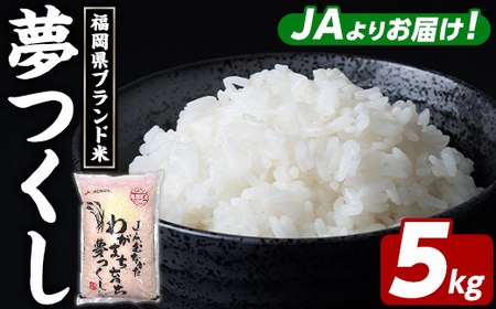 福岡県ブランド米 夢つくし (5kg) お米 米 コメ おこめ こめ ゆめつくし 白米 ごはん ご飯 福岡県産 ブランド米 常温 常温保存 おにぎり おむすび お弁当 [農産物直売所ほたるの里]as52-003