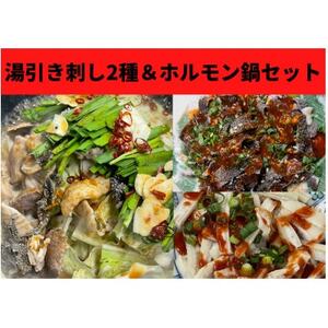刺し2種【センマイ、ミノ】＆国産牛ホルモン鍋セット 約250g×1パック(1パック2～3人前)【配送不可地域：離島】【1378566】