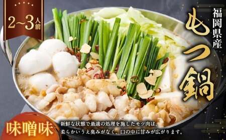 もつ鍋・味噌味 2〜3人前 もつ鍋 お鍋 セット 味噌味 ご褒美 食事 冷凍 福岡県 遠賀町