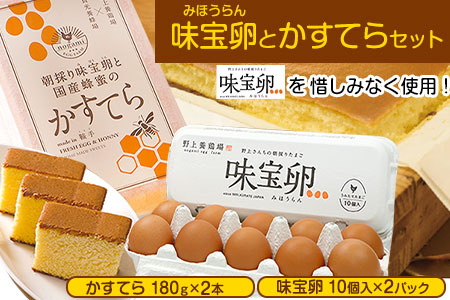 味宝卵とかすてらセット 送料無料 野上養鶏場[60日以内に出荷予定(土日祝除く)]味宝卵使用 卵 かすてら