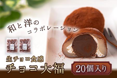 生チョコ食感 チョコ大福 20個 北九食品株式会社 [30日以内に出荷予定(土日祝除く)]大福 和菓子 スイーツ 福岡県 鞍手郡 鞍手町