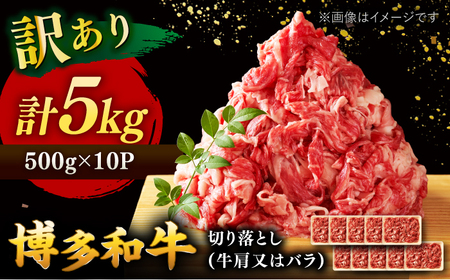 [年内発送対象][ 訳あり ] 博多和牛 切り落とし 5kg(500g×10p) 桂川町/株式会社 MEAT PLUS[ADAQ029] 45000 45000円 国産 肉 牛肉 切り落とし 牛切り落とし 冷凍